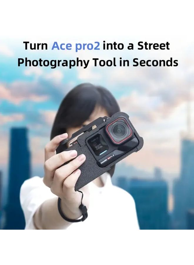 Insta360 Ace Pro 2 Accessories Handle Grip Mount Adapter With Wrist Strap - Image 4