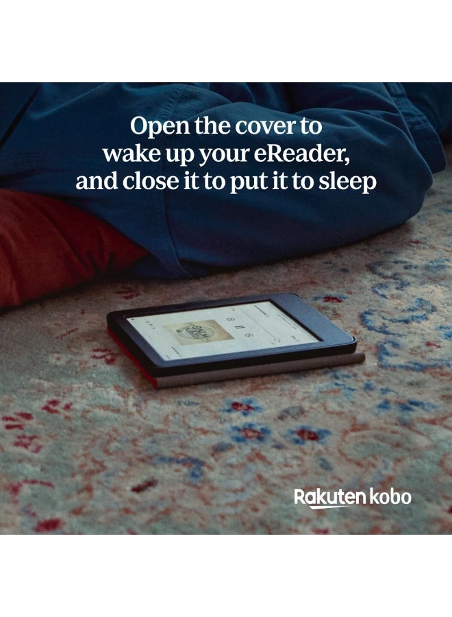 كوبو غلاف حماية Kobo Clara Colour/BW | تقنية السكون/الاستيقاظ | حامل مدمج ثنائي الاتجاه | جلد نباتي | متوافق مع قارئ الكتب الإلكترونية Kobo Clara Colour/BW مقاس 6 بوصات (أخضر ضبابي) - Image 4