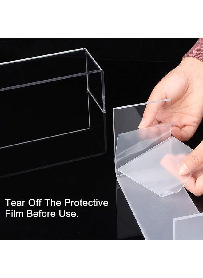 erorex Display Risers Acrylic Clear Rectangular Stands Collectibles Display Shelf For Decor Cake Display Shelves Display Stand For Organize And Decoration 3Pcs  - Image 5