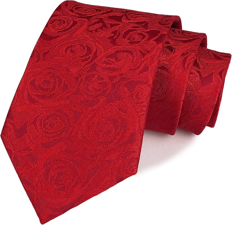 Secdtie Men's Classic Stripe Jacquard Woven Silk Tie Formal Party Suit Necktie - Image 1