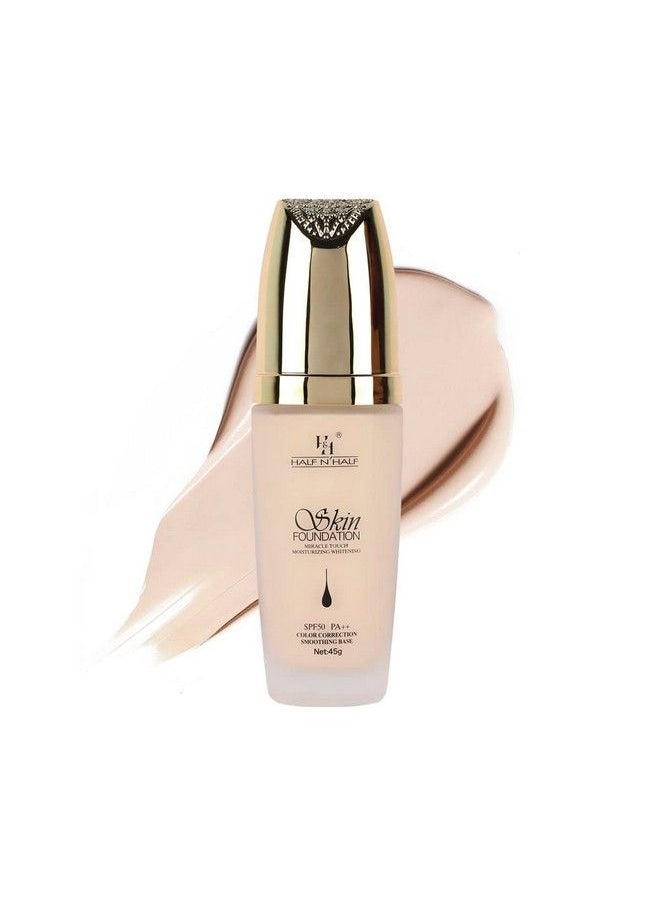 Half N half - Skin Foundation Miracle Touch Moisturizing Whitening 02 White Rose - Image 1