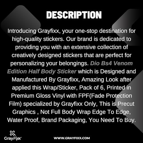 Grayfixx Dio Bs4 Half Body Graphics | Dio Venom Sticker - Image 4