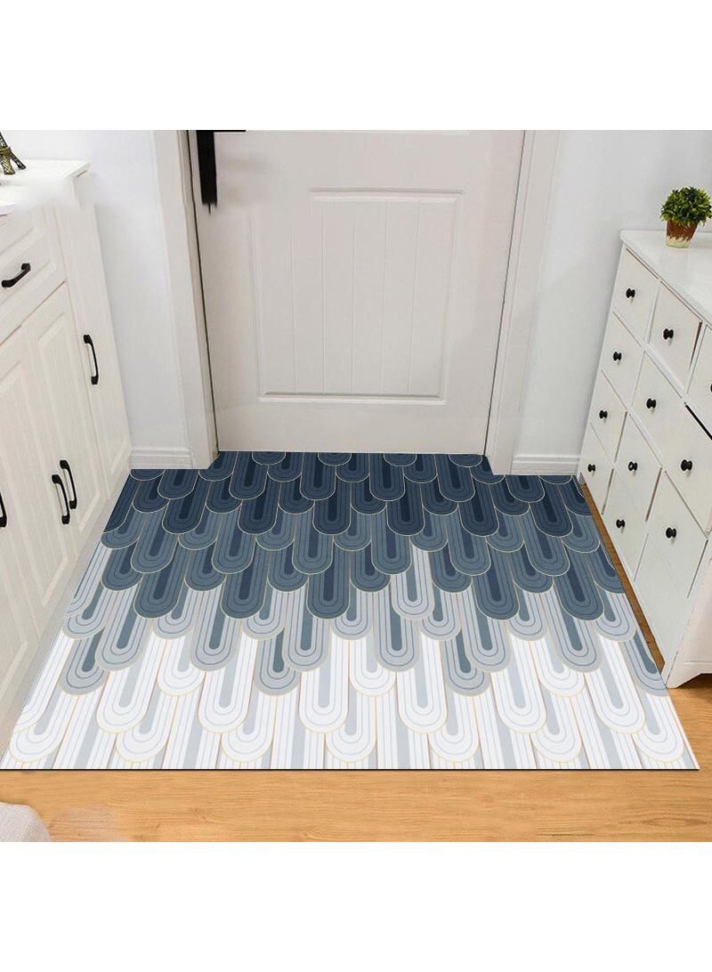 Y&D Entry Door Mat High-grade Wash-free Erasable Leather Floor Mat Full-spread Household Dirt-resistant Non-slip Entry Door Mat Can Be Cut-Blue40*60cm  - Image 1