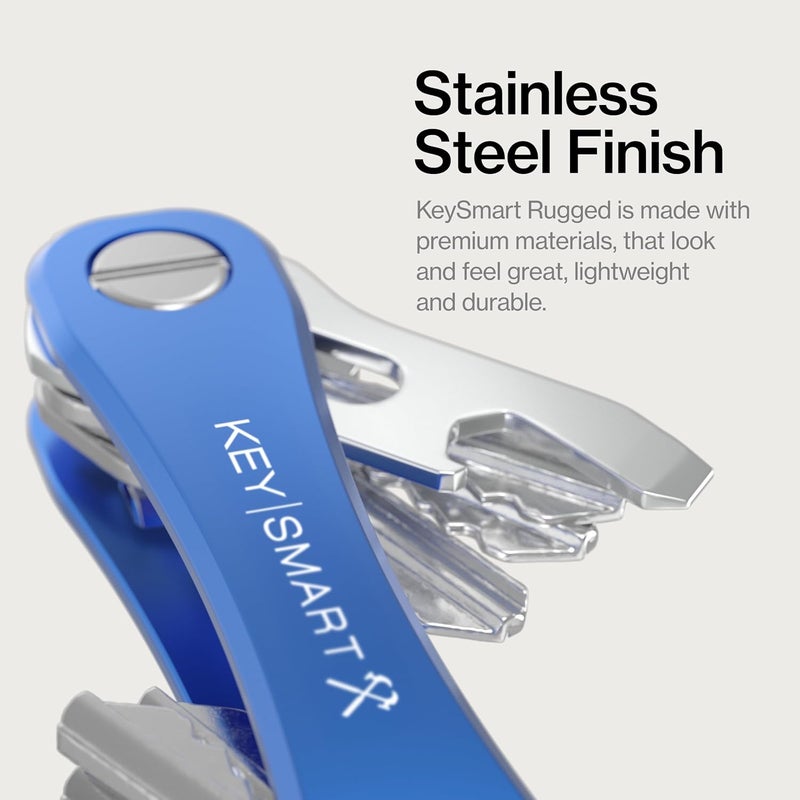 KeySmart Rugged Multi-Tool Key Holder with Bottle Opener and Pocket Clip - Blue - Image 5