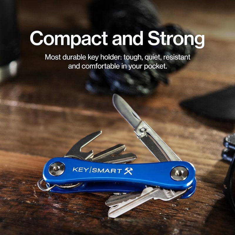 KeySmart Rugged Multi-Tool Key Holder with Bottle Opener and Pocket Clip - Blue - Image 2