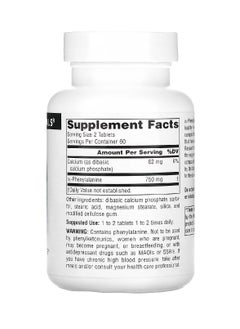Source Naturals DLPA 375 mg 120 Tablets  - Image 2