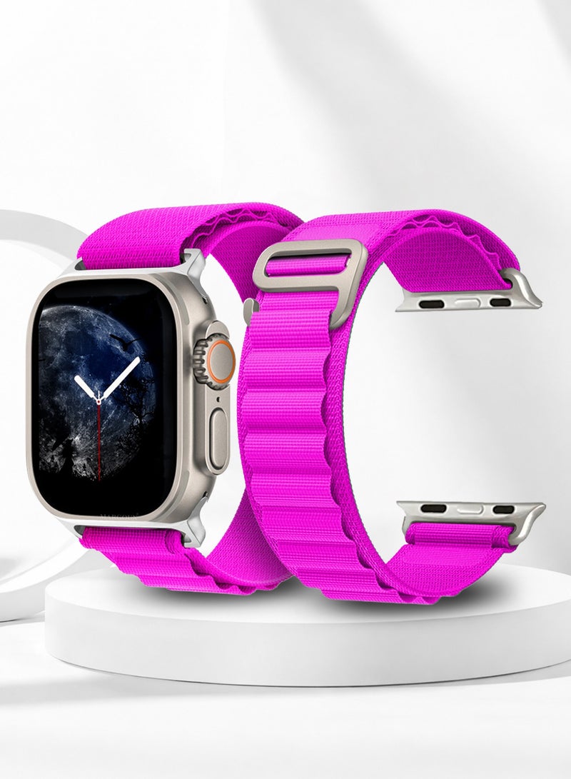 Alpine Loop Band For Apple Watch Band 49mm/45mm/44mm/42mm Nylon Woven Sport Strap Compatible with iWatch Series Ultra2/Ultra/8/7/SE/6/5/4/3/2/1 Adjustable Strap - Image 1