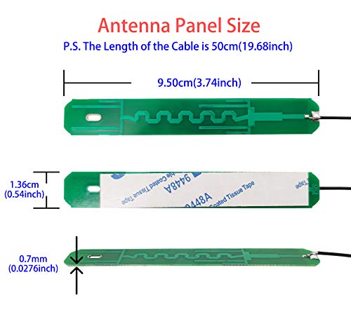 Tenmory 2 x 8dBi 2.4GHz 5.8GHz Dual Band WiFi Antenna IPX MHF4 Internal Antennas with 50cm Cable for M.2 Card - Image 2