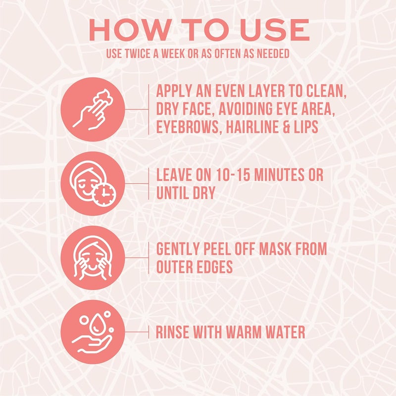 Freeman Exotic Blends Pore Clearing French Pink Clay Peel Off Facial Mask 6 floz175 mL Tube - Image 4
