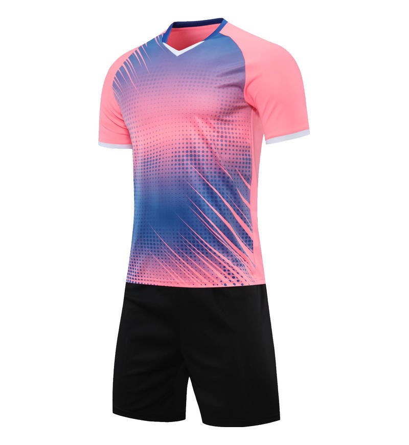 Generic Quick-Dry Soccer Jersey Set for Kids and Adults light pink