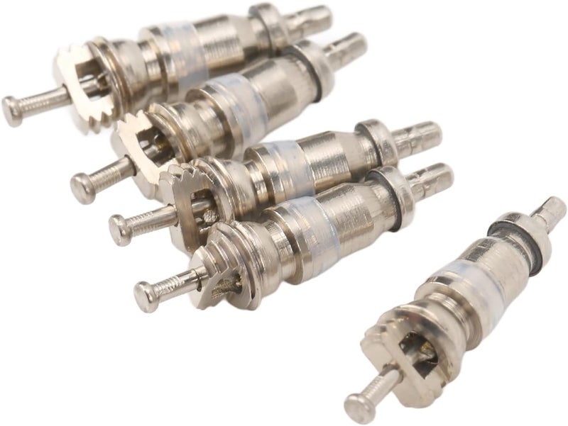 100PCS High Pressure Valve Stem Core, Car Air Conditioner Valve Core for R12 Series, Aluminum Alloy Copper Replacement Stem Core with High Hardness and Resistance for Automotive - Image 3
