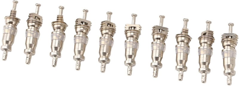 100PCS High Pressure Valve Stem Core, Car Air Conditioner Valve Core for R12 Series, Aluminum Alloy Copper Replacement Stem Core with High Hardness and Resistance for Automotive - Image 2