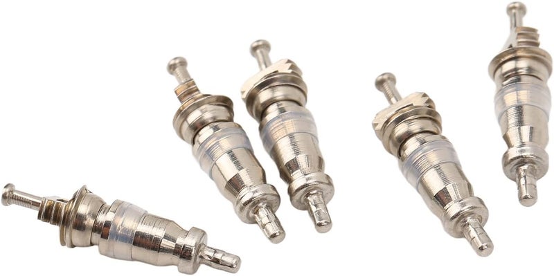 100PCS High Pressure Valve Stem Core, Car Air Conditioner Valve Core for R12 Series, Aluminum Alloy Copper Replacement Stem Core with High Hardness and Resistance for Automotive - Image 4