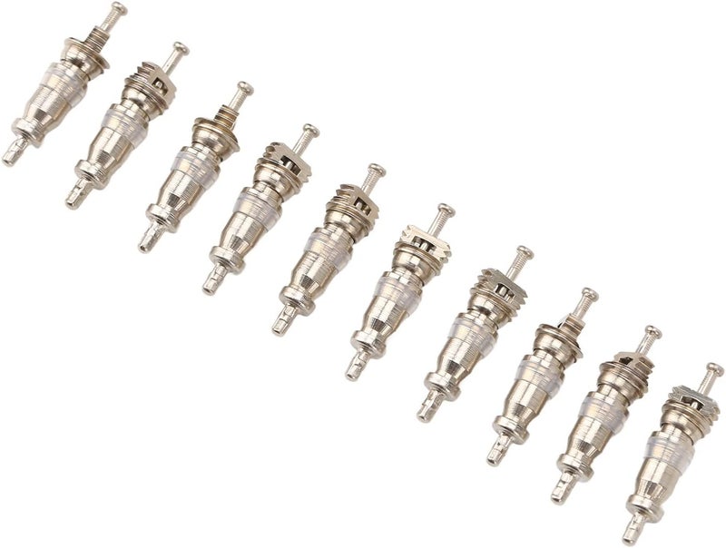100PCS High Pressure Valve Stem Core, Car Air Conditioner Valve Core for R12 Series, Aluminum Alloy Copper Replacement Stem Core with High Hardness and Resistance for Automotive - Image 5