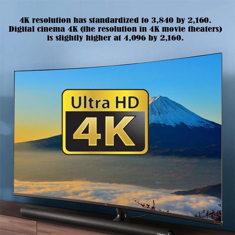 كاست ويف كابل HDMI، كابل HDMI 2.0 ذكر إلى ذكر 4K 60 هرتز كابل ملفوف قابل للتمديد موصل مستقيم لتلفزيون عالي الوضوح كمبيوتر كمبيوتر محمول شاشة - Image 5