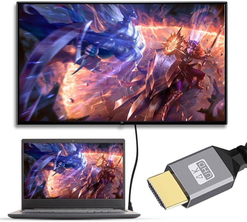 كاست ويف كابل HDMI، كابل HDMI 2.0 ذكر إلى ذكر 4K 60 هرتز كابل ملفوف قابل للتمديد موصل مستقيم لتلفزيون عالي الوضوح كمبيوتر كمبيوتر محمول شاشة - Image 2