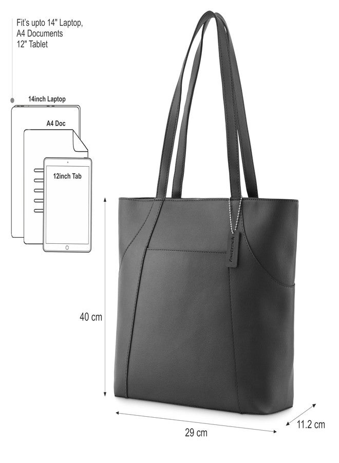 Fastrack Black Laptop Tote Bag for Women, Girls and Ladies | Work and College Tote Bag for Women - Image 4