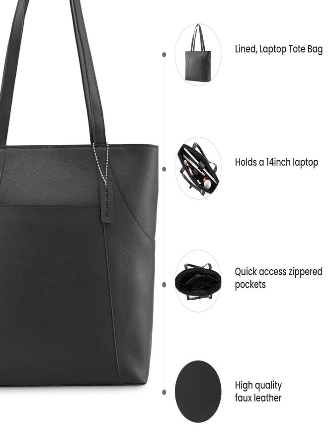 Fastrack Black Laptop Tote Bag for Women, Girls and Ladies | Work and College Tote Bag for Women - Image 3