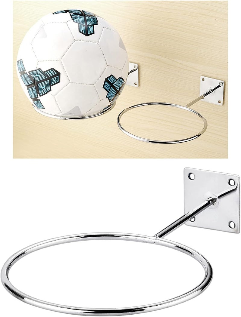 klarako Multifunction Wall Mounted Basketball Soccer Football Volleyball Exercise Ball Holders Stand Store Display Hat Rack Storage Organizer Shelves Bracket Ball Holder - Image 2