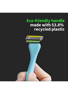 DORCO With Earth Razor With Pace 6 Pro Cartridges • Handle Made From Post Recycled Plastic • Premium Blades For Men And Women Body & Face Shaving • One Handle And 5 Cartridges  - Image 2