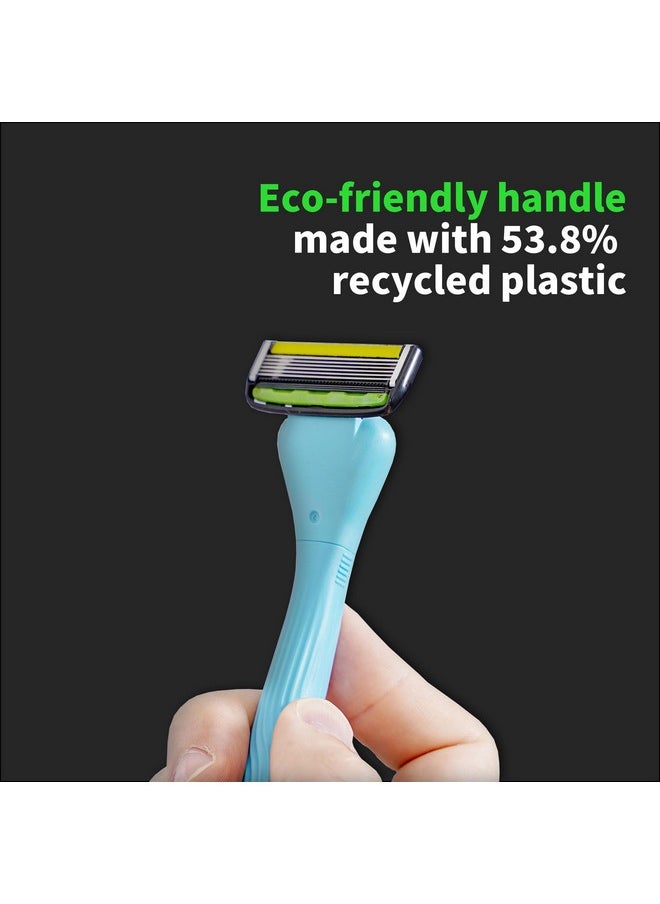 DORCO - With Earth Razor With Pace 6 Pro Cartridges • Handle Made From Post Recycled Plastic • Premium Blades For Men And Women Body & Face Shaving • One Handle And 5 Cartridges - Image 1