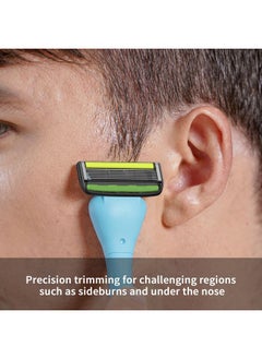 DORCO With Earth Razor With Pace 6 Pro Cartridges • Handle Made From Post Recycled Plastic • Premium Blades For Men And Women Body & Face Shaving • One Handle And 5 Cartridges  - Image 3