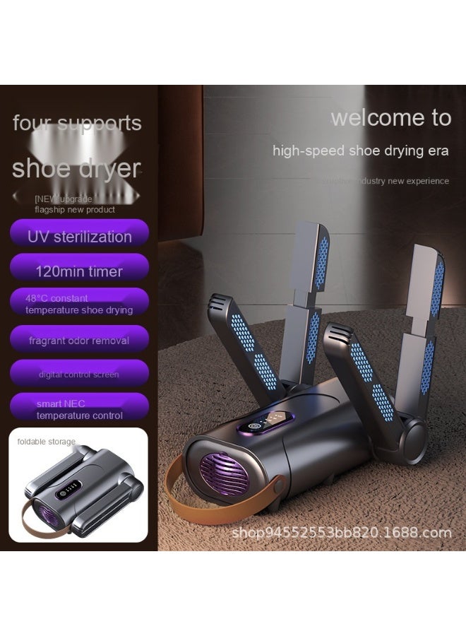Portable Foldable Shoe Dryer with Timed Drying, Constant Temperature, Dehumidifying, and Odor Removal - Dual V Drying Magic Tool