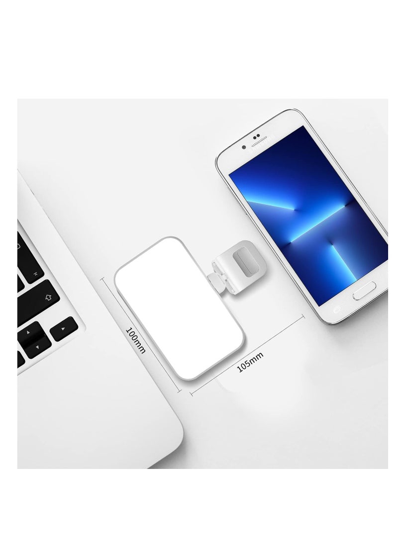 Photography Light Clip on Phone Laptop For Selfie Live Broadcasting Confrence Online Lesson Makeup Videos High Brightness 66 Beads Multiple Modes White - Image 2