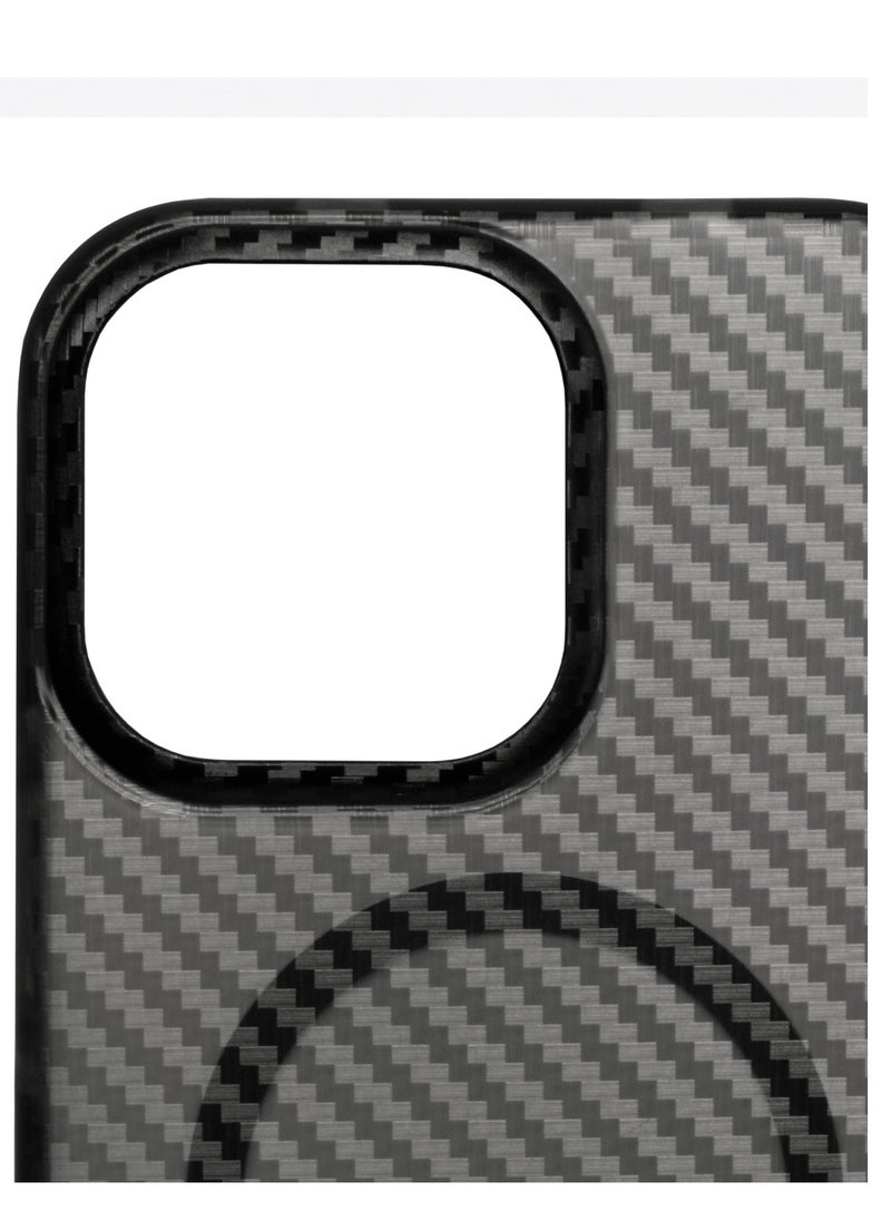 ELLAGECASE Carbon Case for iPhone 16 Pro Max, Plastic-coated Carbon, Solid Camera Protection, Shockproof, Enhanced Protection, Compatible with Magsafe and Wireless Charging  - Image 2