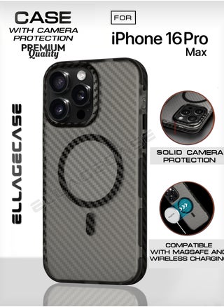 Carbon Case for iPhone 16 Pro Max, Plastic-coated Carbon, Solid Camera Protection, Shockproof, Enhanced Protection, Compatible with Magsafe and Wireless Charging - pzsku/ZD6E4AB6792A73AEDB81EZ/45/_/1730966625/f56589e9-cecd-412d-b5a6-2df64353c600