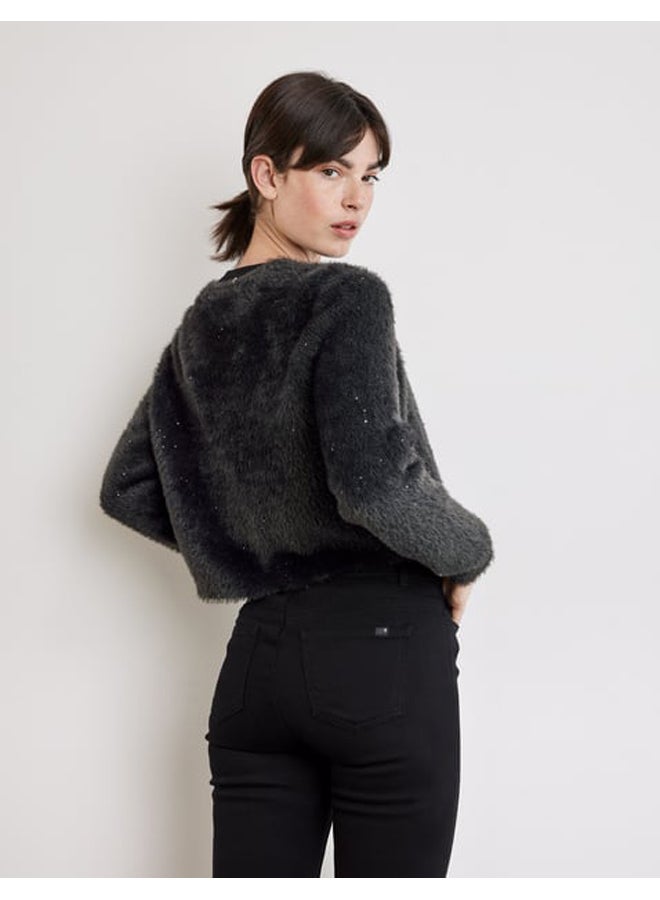 GERRY WEBER Fluffy cardigan with glitter sequins - Image 4