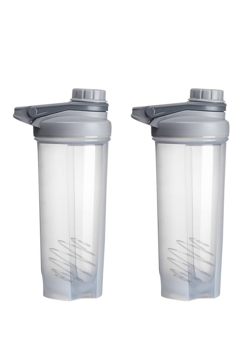 SYOSI Fitness Shaker Bottle, Fitness Sports Classic Protein Shaker Bottle, BPA Free, Professional Fitness cup Fashionable Portable Sport Plastic Water Shaker Bottle for Exercise  - Image 1