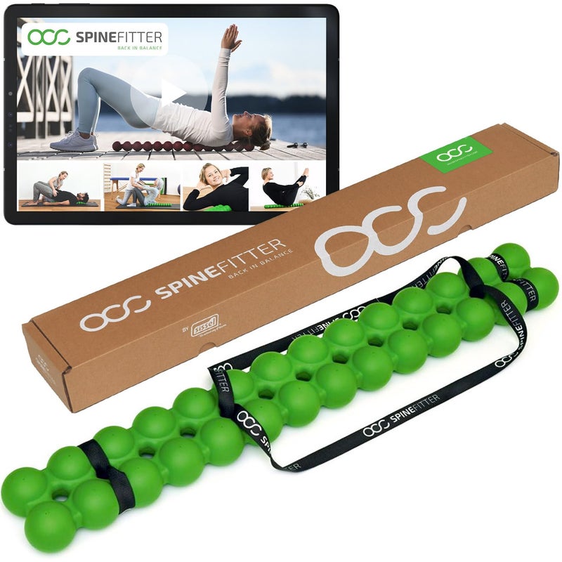 SISSEL SPINEFITTER by SISSEL Green Massager for Back Balance Back Trainer relieves Tension and blockages Ideal for Pilates and Yoga to Relax The Spine for Home Practice - Image 2