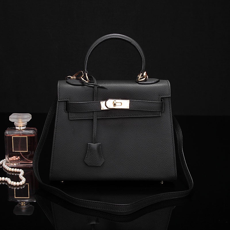 Big Brand New Kelly Bag Palm Print Fashion Leather Women'S Bag Cowhide Shoulder Slung Handbag Bag - Image 3