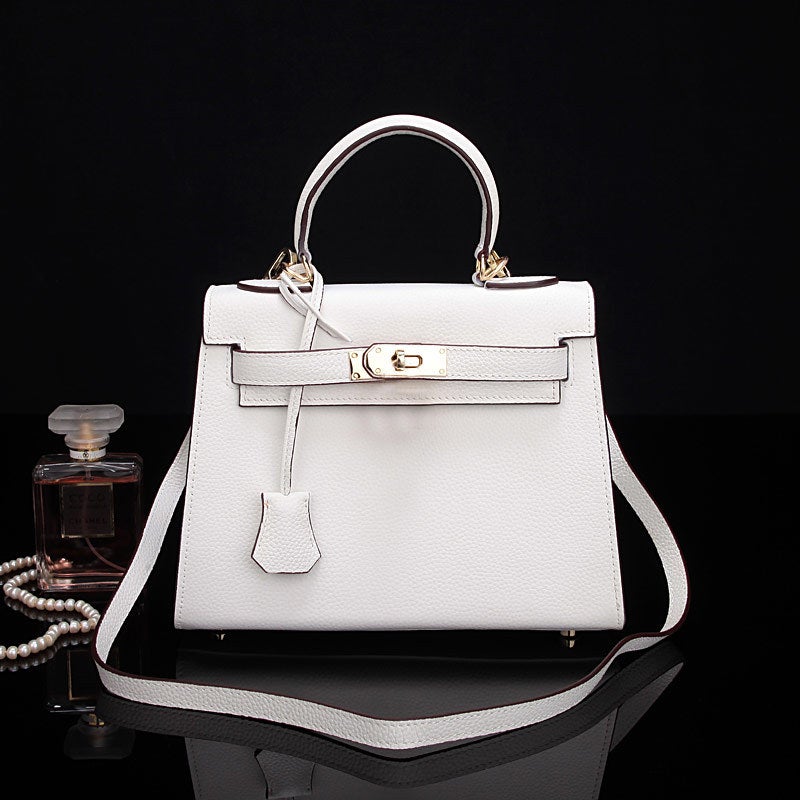 Big Brand New Kelly Bag Palm Print Fashion Leather Women'S Bag Cowhide Shoulder Slung Handbag Bag - Image 1
