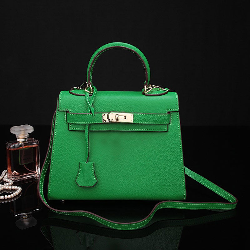 Big Brand New Kelly Bag Palm Print Fashion Leather Women'S Bag Cowhide Shoulder Slung Handbag Bag - Image 2