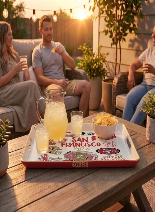 Proformance Home NFL San Francisco 49ers Loco Fan Large Serving Tray w/Handles - Image 5