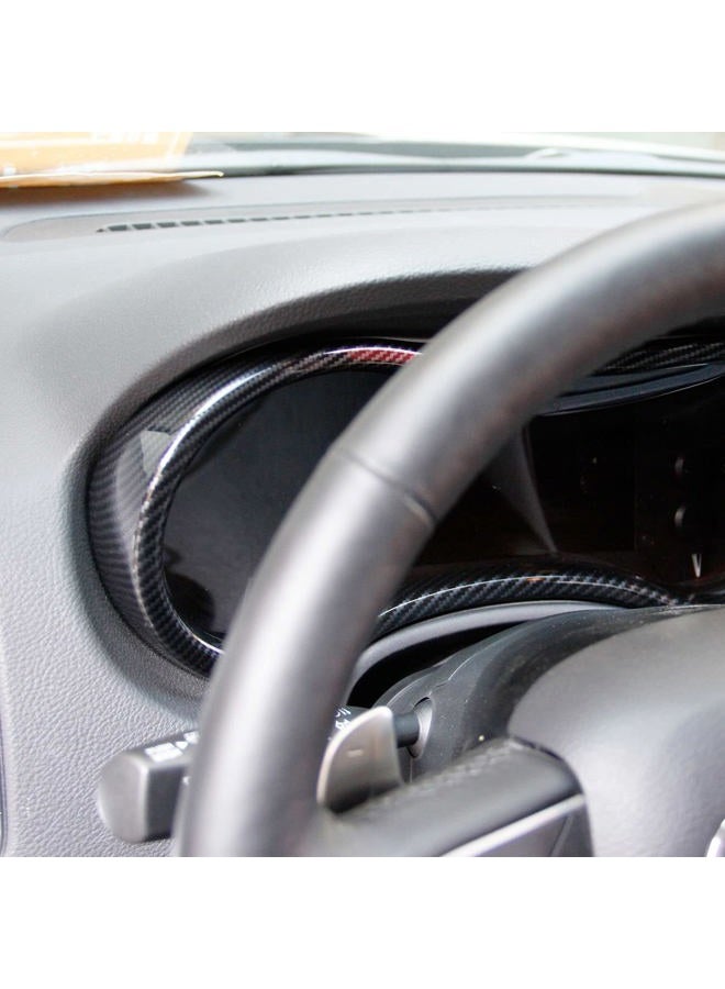 crosselec Carbon Fiber Dashboard Meter Panel Frame Cover Trim Interior Decoration Accessories for Dodge Durango (2014-2020) - Image 2