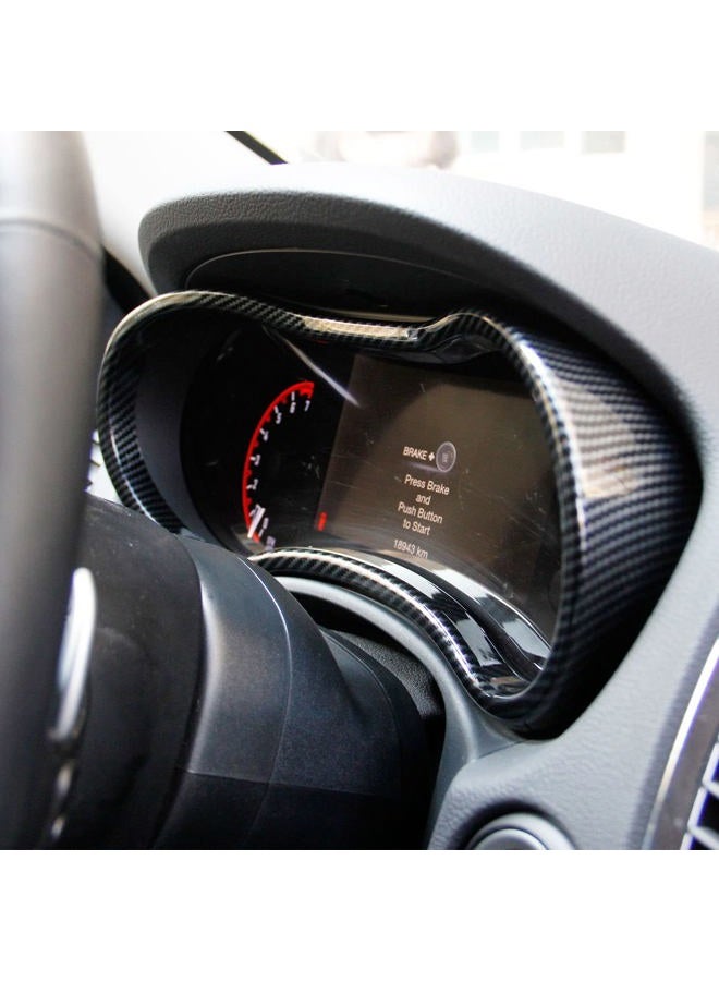 crosselec Carbon Fiber Dashboard Meter Panel Frame Cover Trim Interior Decoration Accessories for Dodge Durango (2014-2020) - Image 4