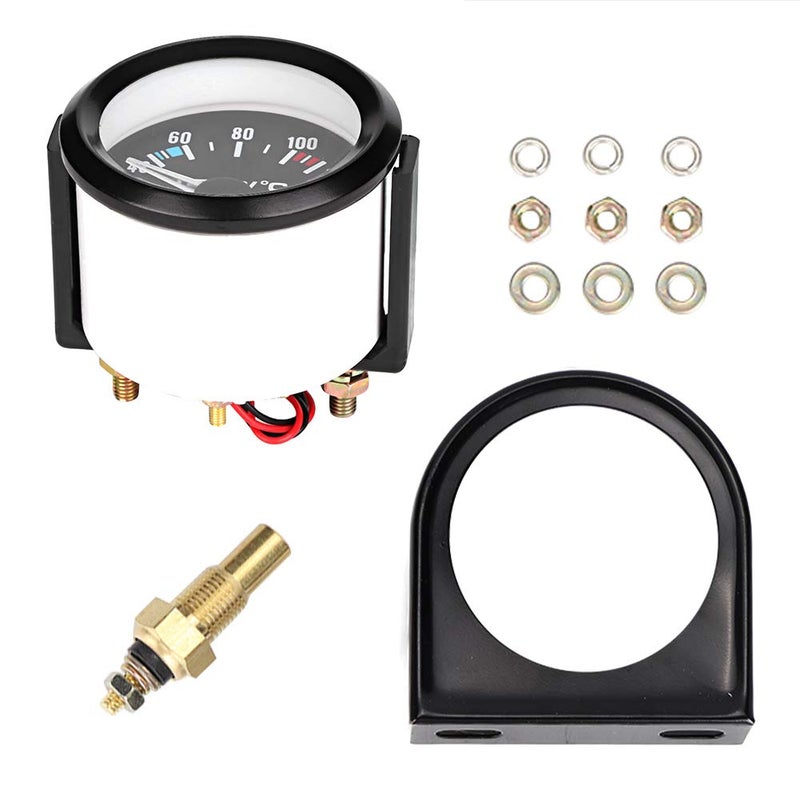 YOSOO Car Water Temperature Gauge, 2 Inch 52mm Universal Water Temp Temperature Indicator Gauge Meter with Sensor for Auto Car Racer Truck - Image 1