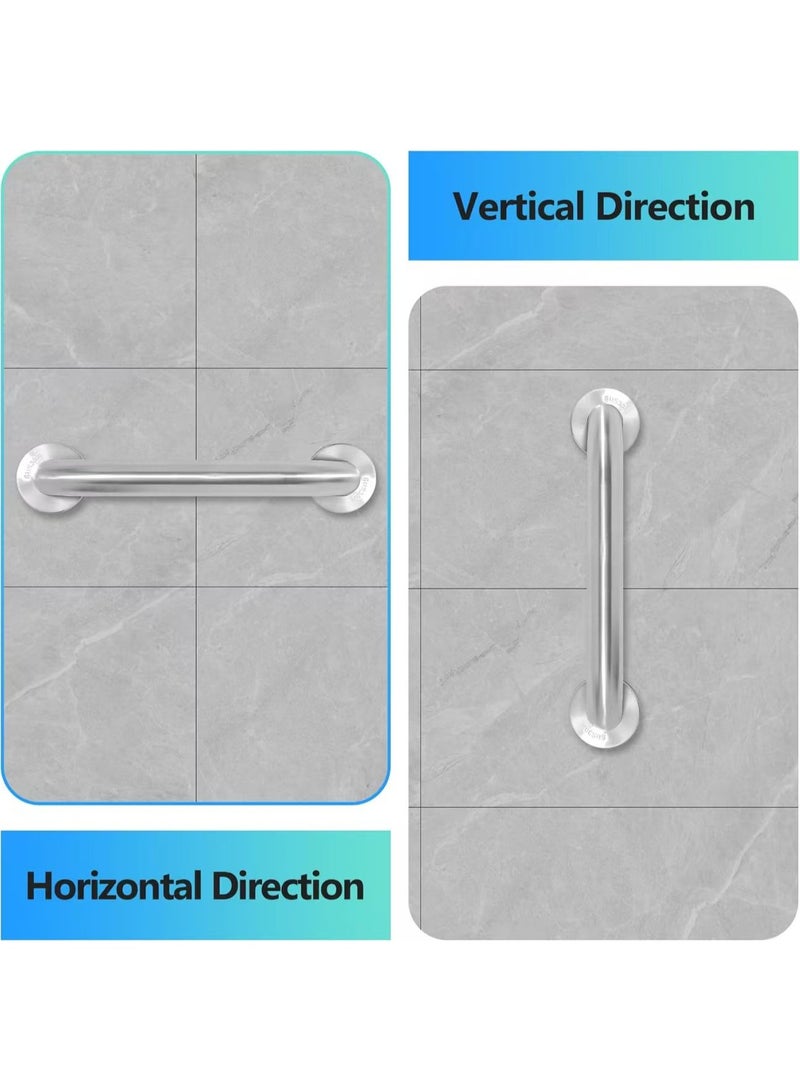 2-Pack Shower Grab Bars, Stainless Steel Bathroom Grab Bars, Shower Handles, Bathtub Handles, Shower Chair Safety Grab Bars, Grab Bars for Seniors and Disabled Persons (12 inches) - Image 5