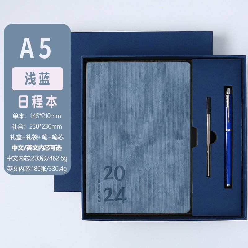 2024 Calendar Year Plan Book A5 Business Notebook Week Plan 365 Days Calendar Year Time Management Book - Image 1