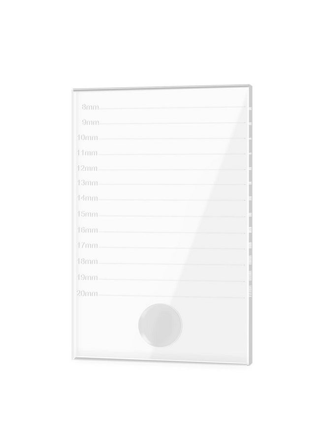 g2plus Crystal Glass False Lashes Adhesive Glue Pallet Holder For Eyelash Extensions 5.9'' X 3.9'' X 0.2''  - Image 1