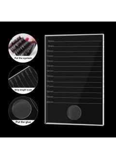 g2plus Crystal Glass False Lashes Adhesive Glue Pallet Holder For Eyelash Extensions 5.9'' X 3.9'' X 0.2''  - Image 4