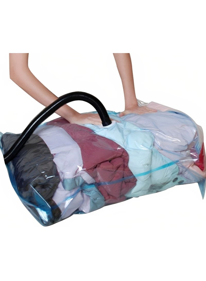 كيس بطانيات مضغوطة موفرة للمساحة، 80x100 سم - شفاف - Image 1