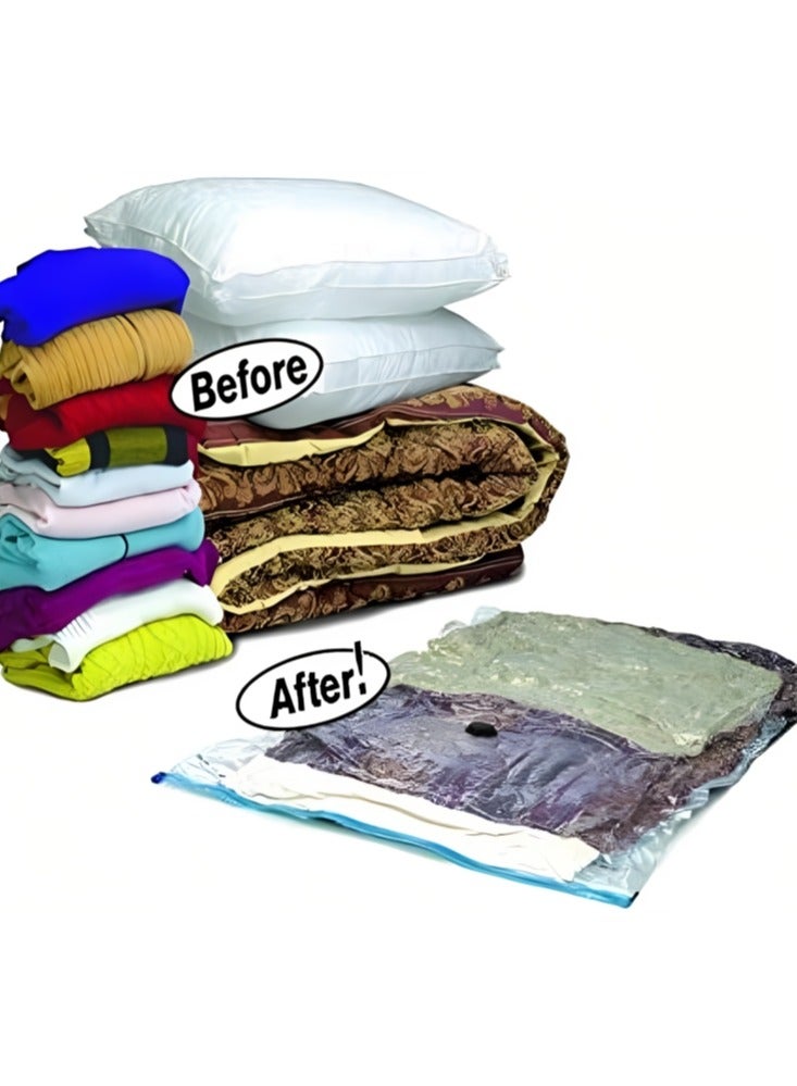 كيس بطانيات مضغوطة موفرة للمساحة، 80x100 سم - شفاف - Image 3