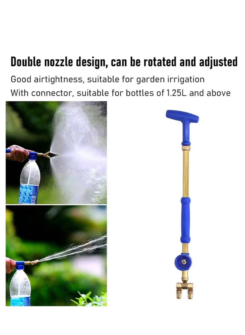 Generic Telescopic Copper Sprayer – Non-Slip Handle, Adjustable Nozzle, Dual Spray Head, Fits 1.25L+ Bottles, for Garden/Lawn/Farm Irrigation  - Image 4