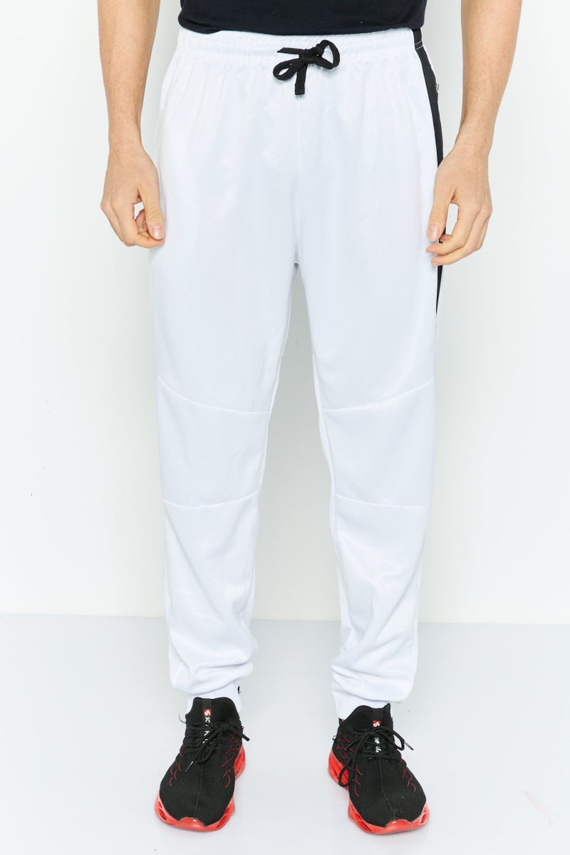 Rocawear Men Regular Fit Embroidered Logo Sweatpants, White - Image 1