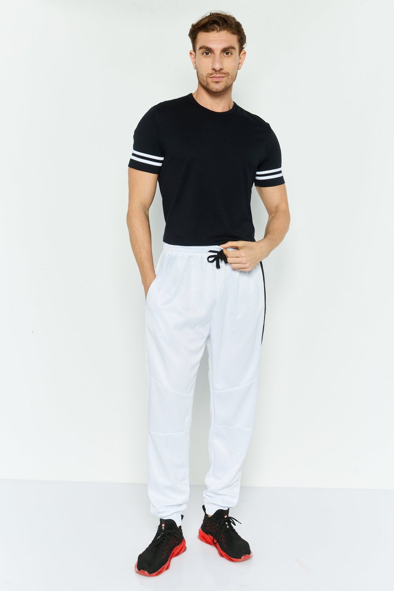 Rocawear Men Regular Fit Embroidered Logo Sweatpants, White - Image 2