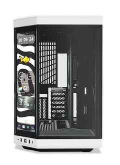 HYTE Y70 Touch Infinite Gaming Case (Panda Edition) - Modern Aesthetic Dual Chamber Panoramic Tempered Glass Mid-Tower ATX Computer Gaming Case with 14.5" Integrated Touchscreen & PCIE 4.0 Riser Cable  - Image 2